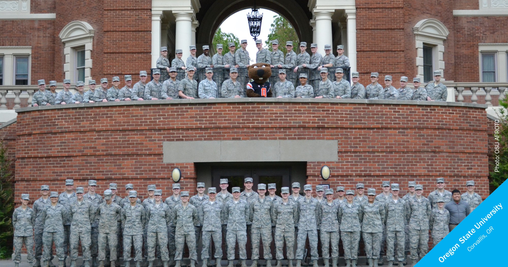 ROTC students in uniform at Oregon State University