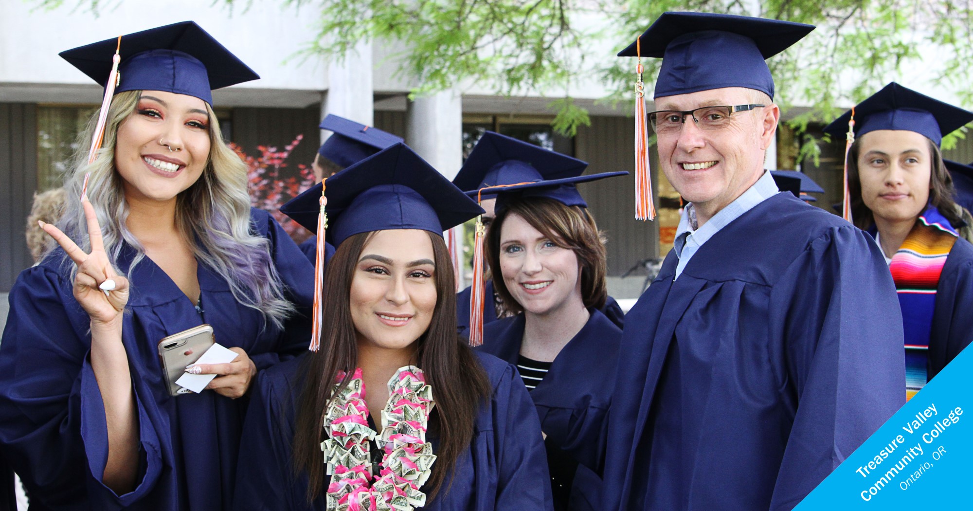 Smiling graduates from Treasure Valley Community College