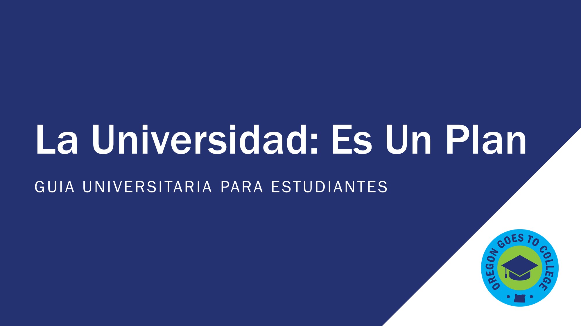 Screenshot of It's A Plan presentation in Spanish