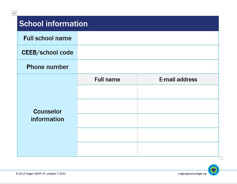 Screenshot of School Info Poster