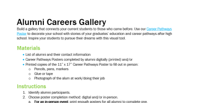 Screenshot of Alumni Careers Gallery