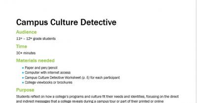 Screenshot of Campus Culture Detective