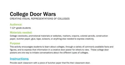 Screenshot of College Door Wars Document