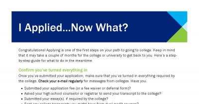 Screenshot of I Applied...Now What?