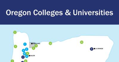 Screenshot of Oregon Colleges Map